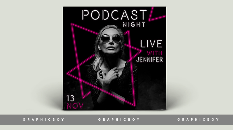 I will design podcast cover artwork