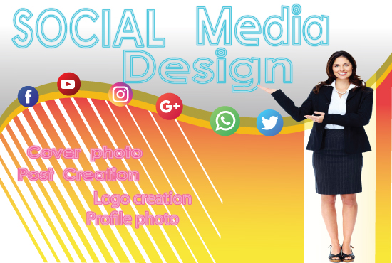 We can design your Social media profile photo , Cover photo , Post , Logo 