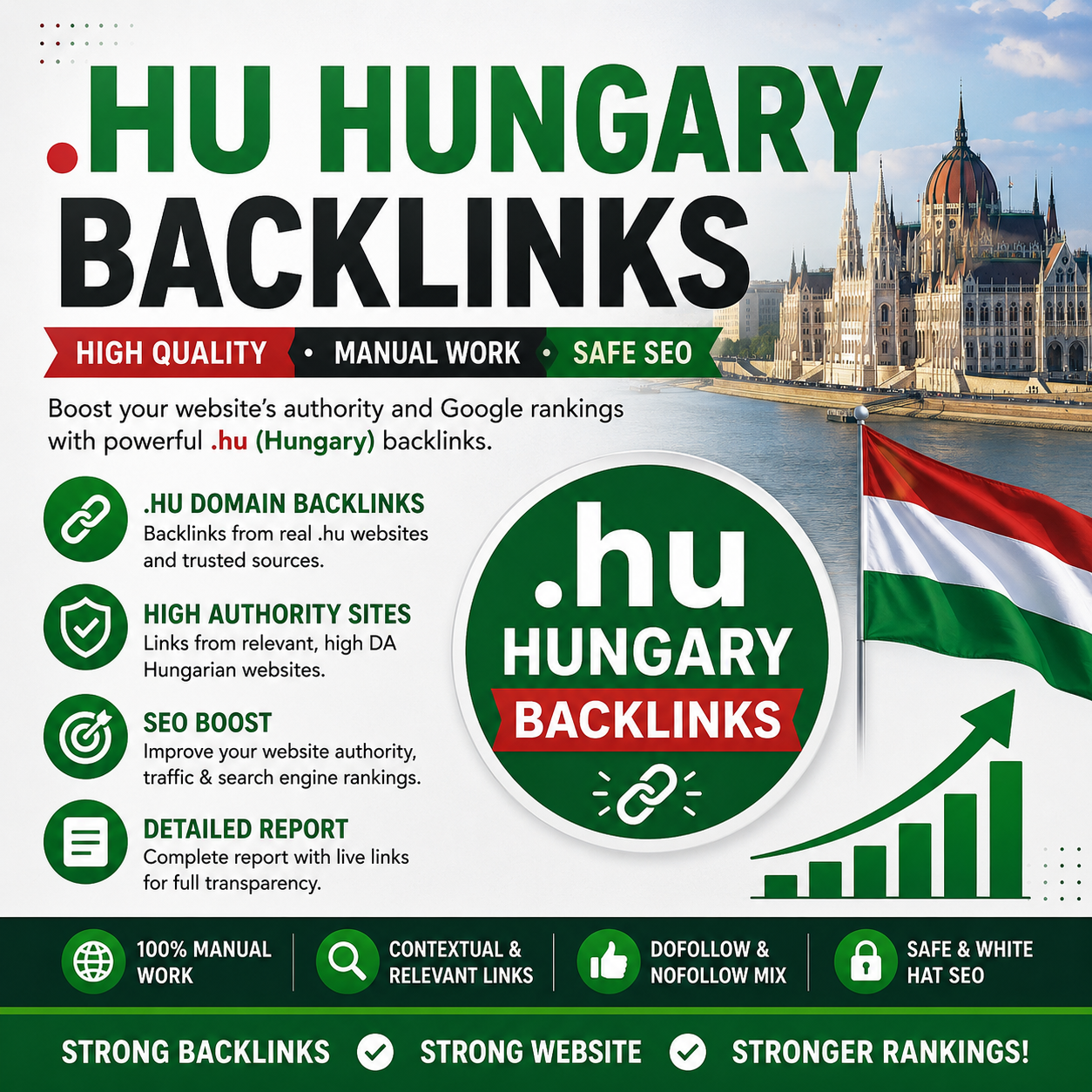 I will do 5 .hu Hungary Backlinks seo off page link building
