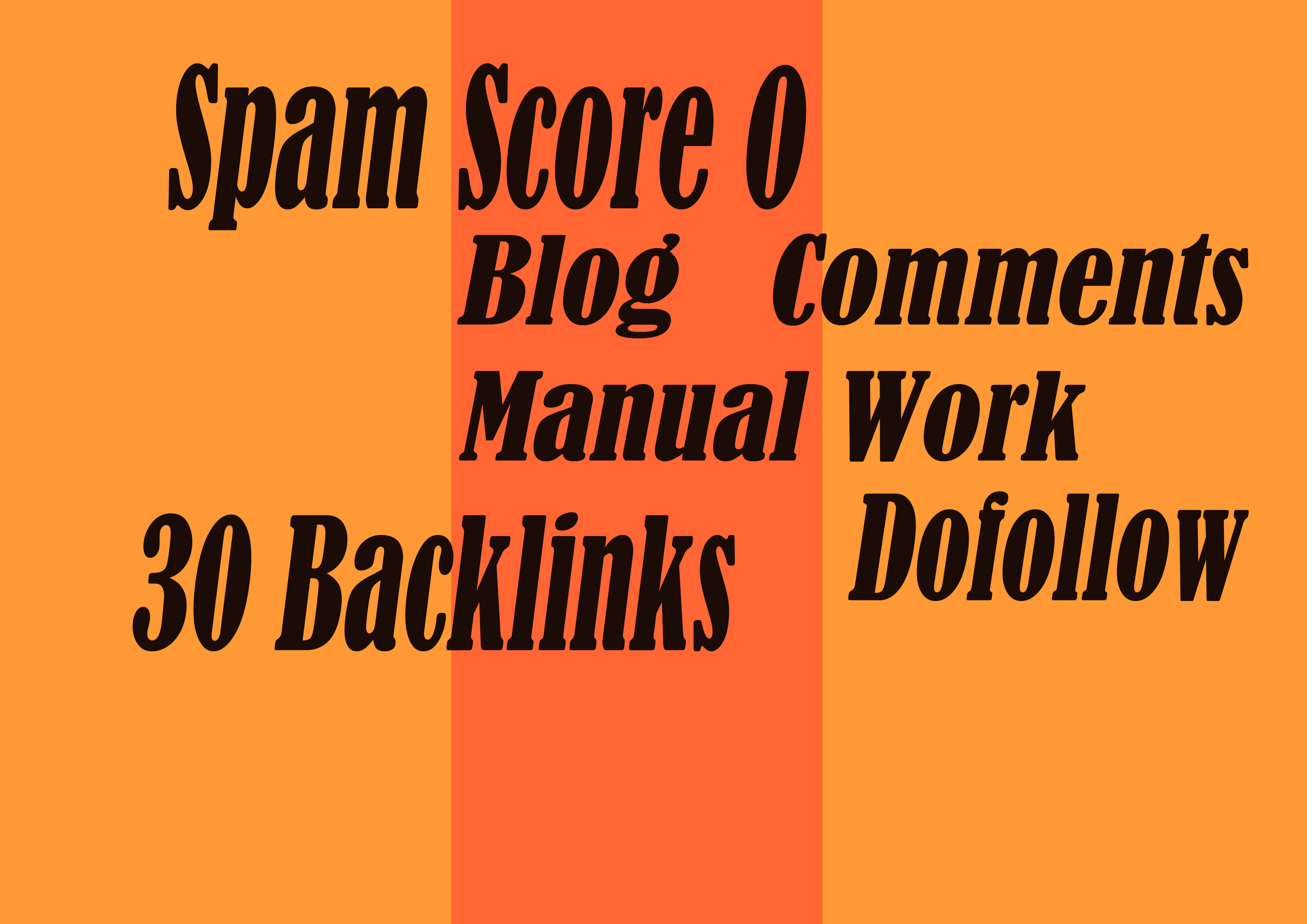 i will do 30 backlinks spam free blog comment