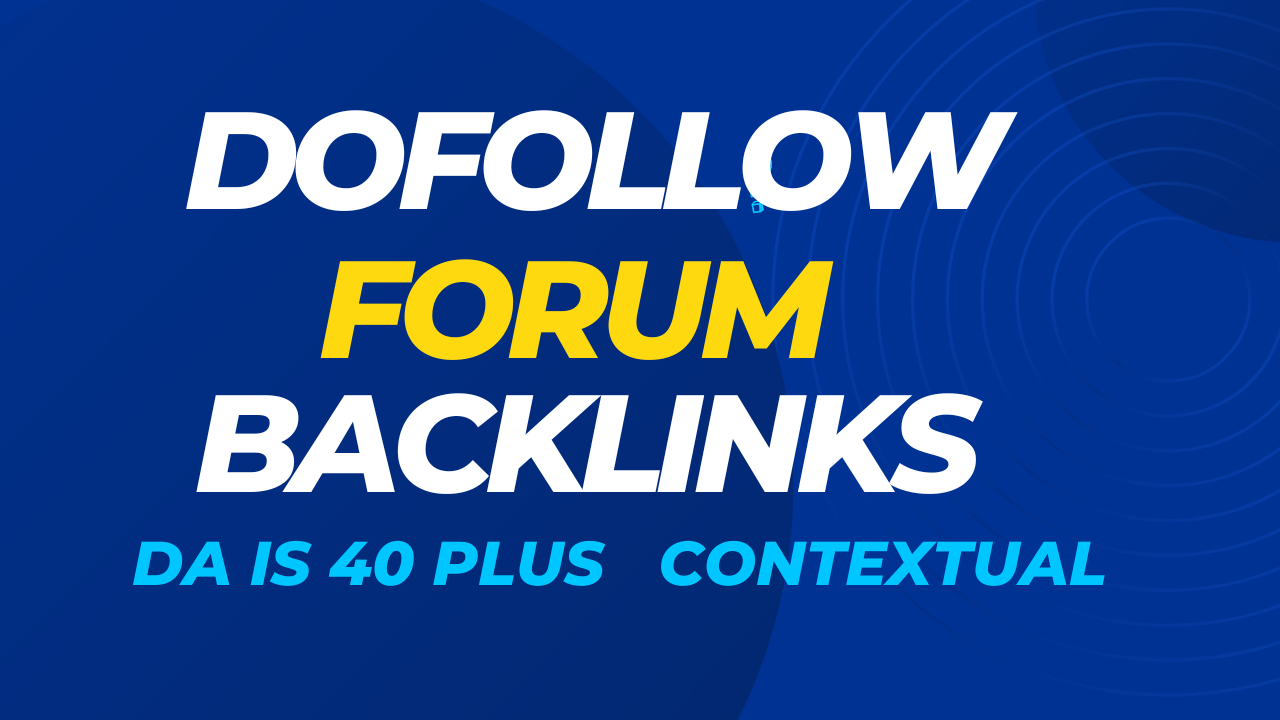 I will do 80 dofollow forum backlinks DA is 40 Plus c...