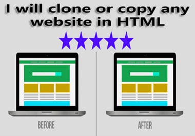 i will clone or copy any website in HTML