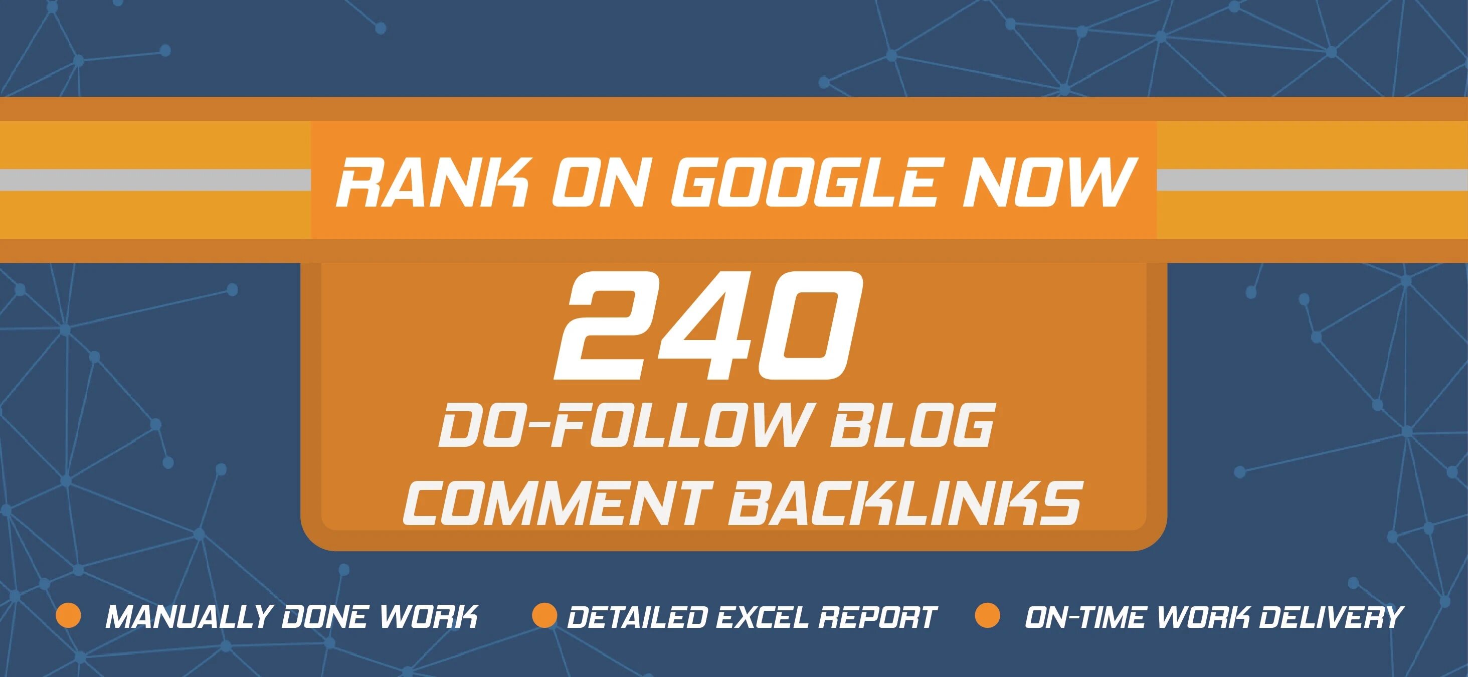 I will make 240 dofollow blog comments SEO backlinks high quality