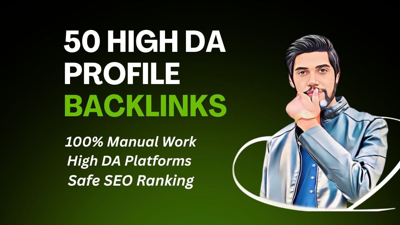 I will build 50 manual high authority brand profile backlinks for SEO ranking