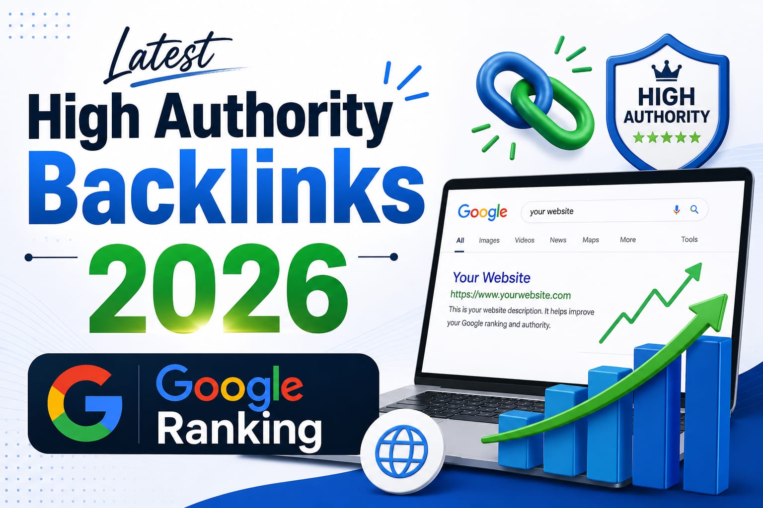 2026 Latest Package, 60 High Quality Authority Backlinks SEO Link Building, First Page Ranking NOW