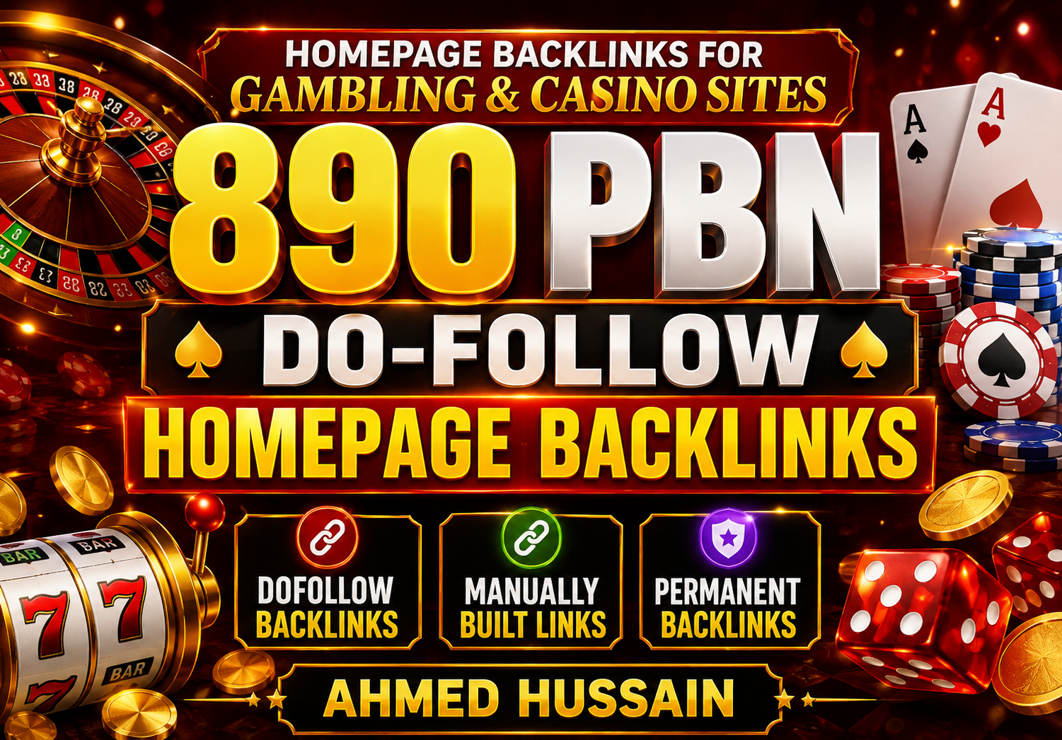 Rank #1 with 890 Premium PBN Do-Follow Homepage Backlinks High DR/DA for Gambling & Casino Sites