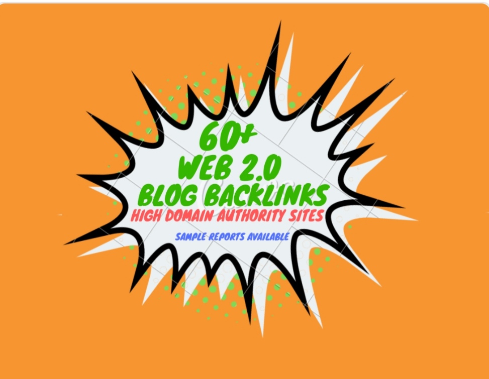 60+ Web Blog Backlinks for Google ranking