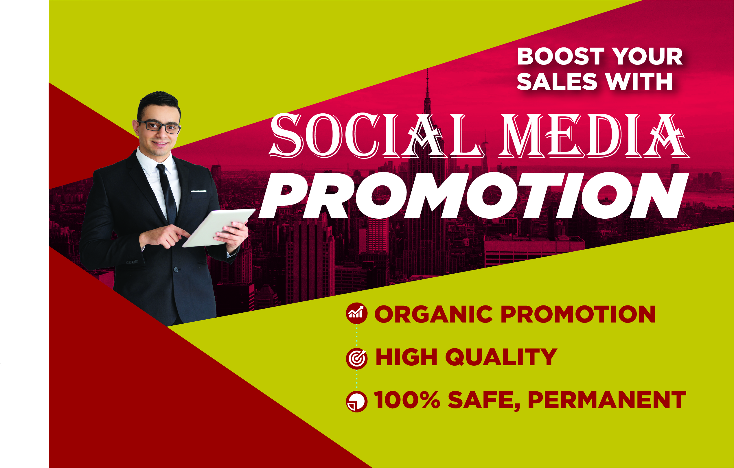 Website marketing and promote social media site and real promotion