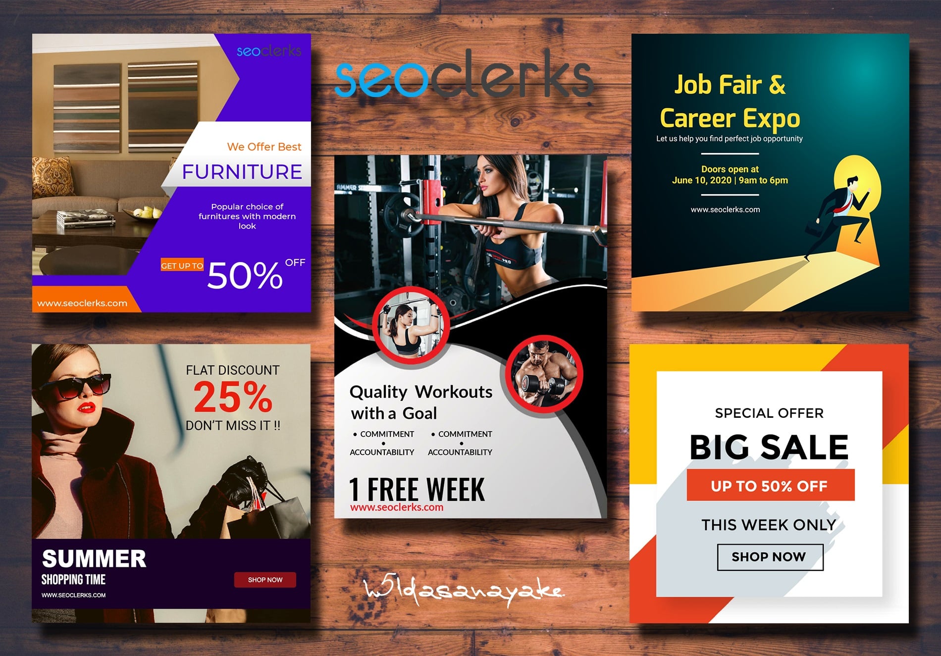 I will design web and printable post flyer brochure. social media post Black Friday , Christmas