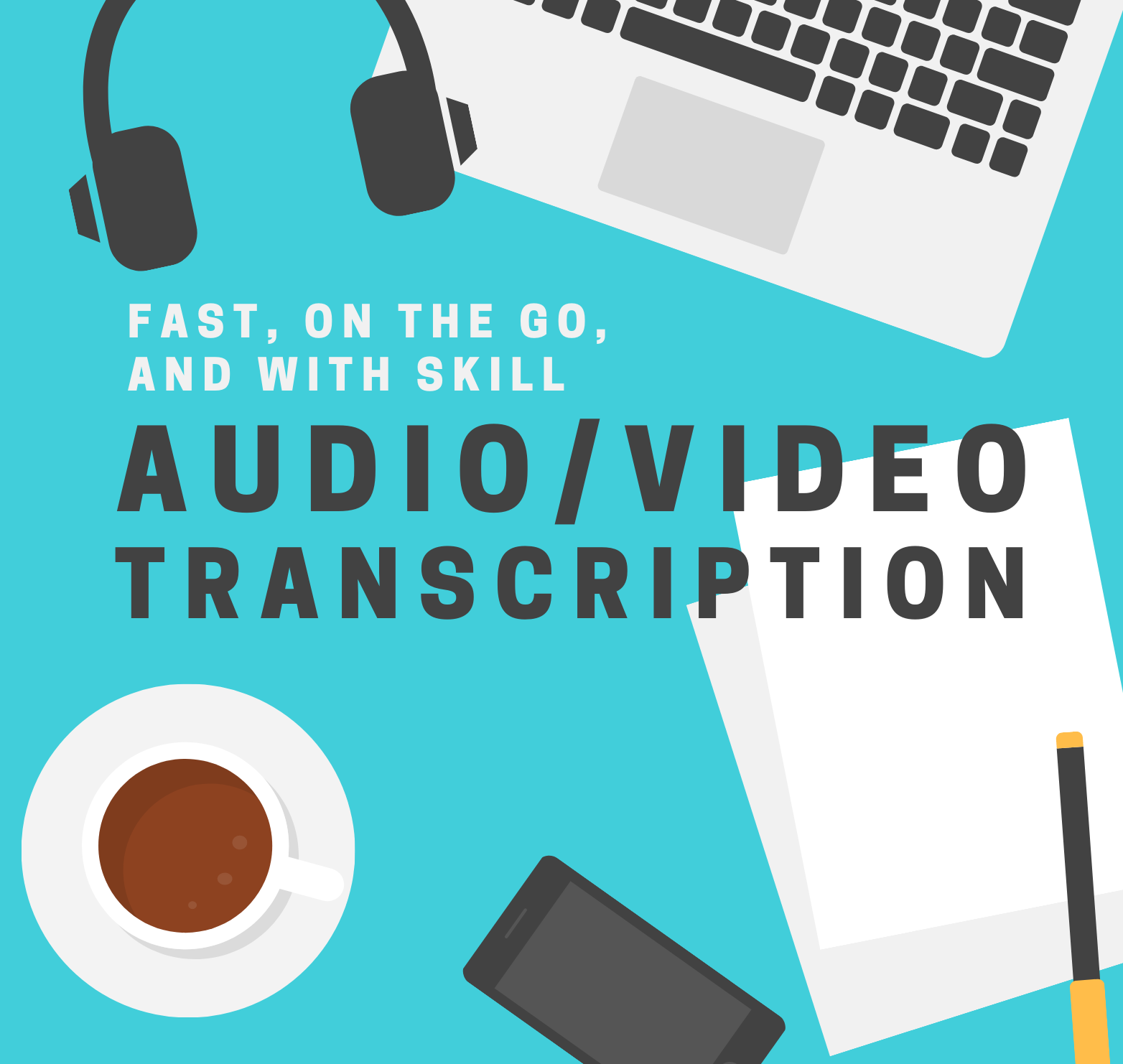 Transcription From Audio, video to text or PDF To word excel