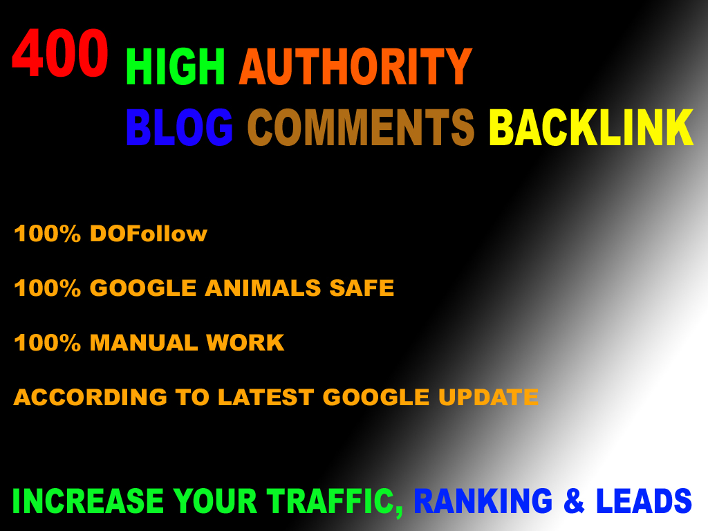 create 400 high DA/PA blog comments backlinks website rank