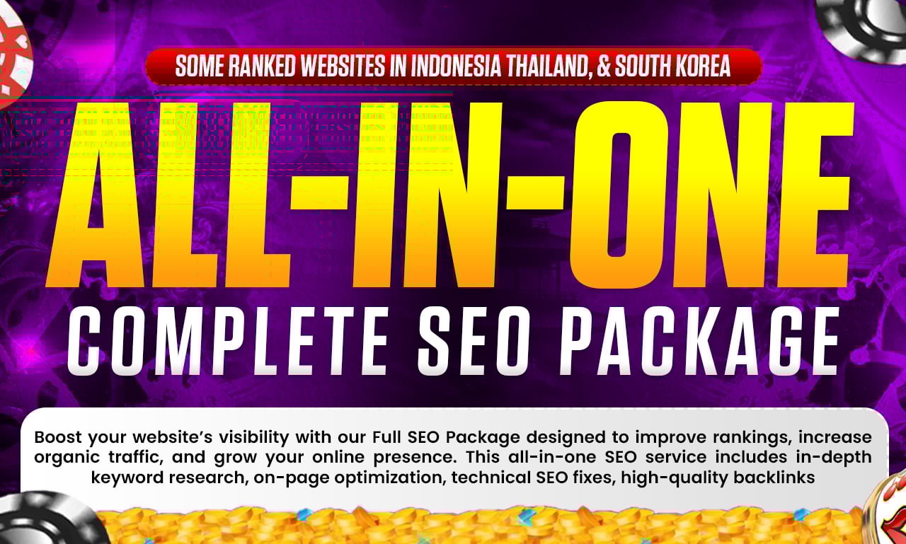 All-in-One Complete SEO Package Casino & Betting Rank Website 