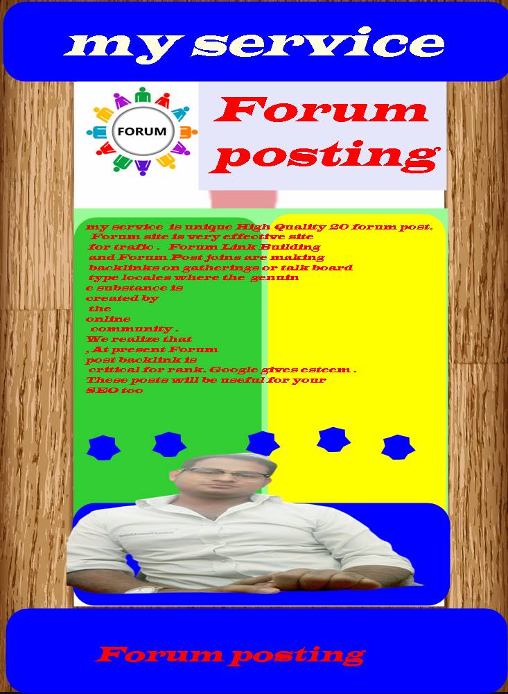  i will unique High Quality 30 forum posting 