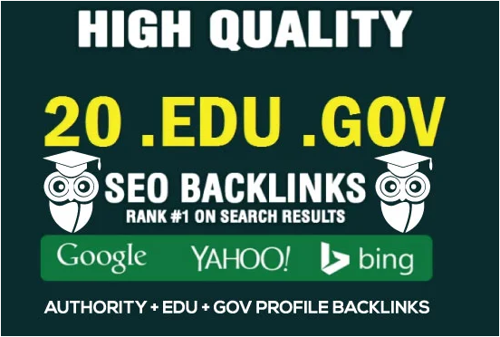 I will do 20 high PR authority education and gov website backlinks