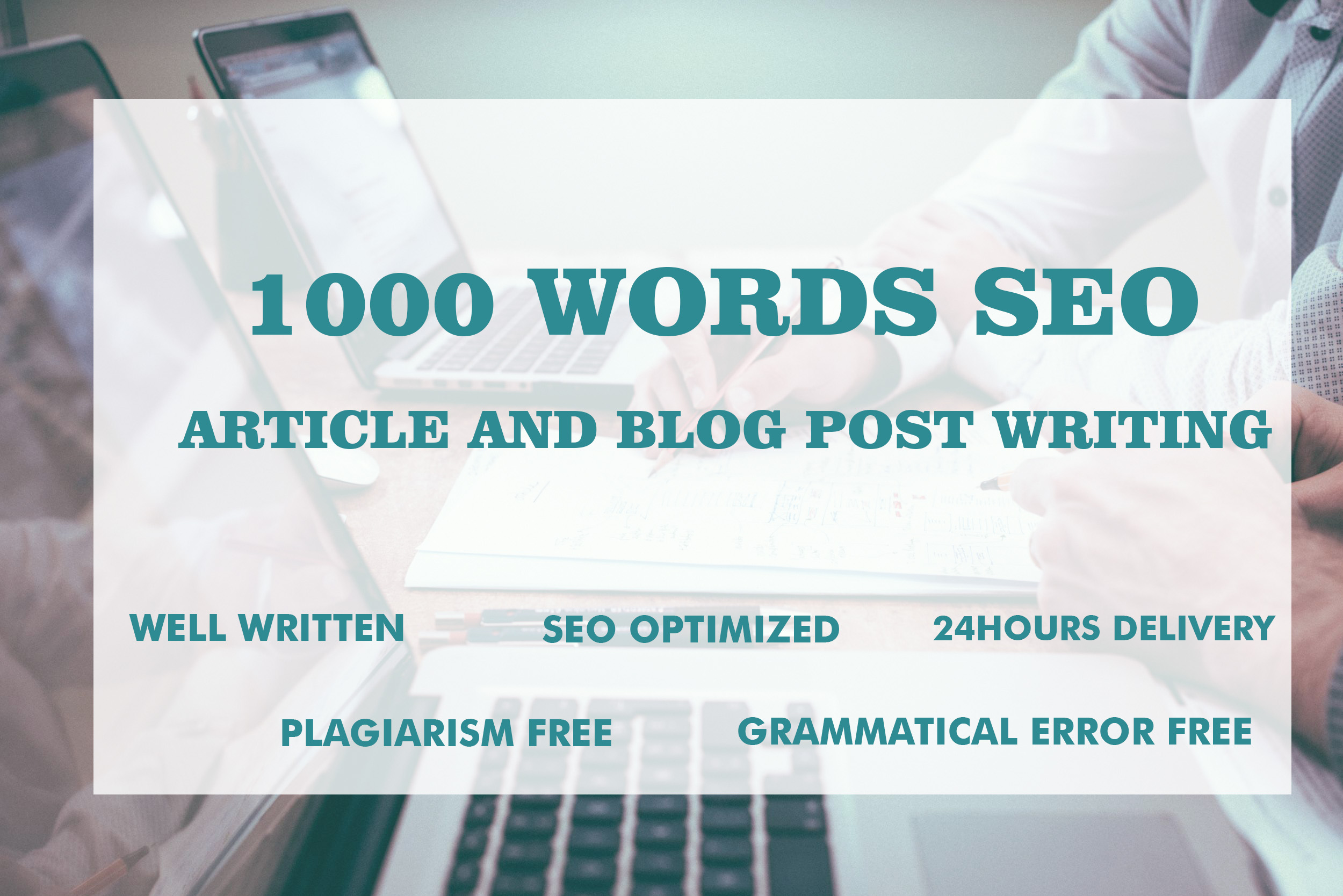 I will do professional 1000 words Article and Blog post writing with no plagiarism within 24 hours