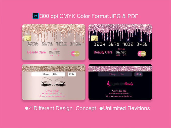 Faction & Beauty Business Card Design 