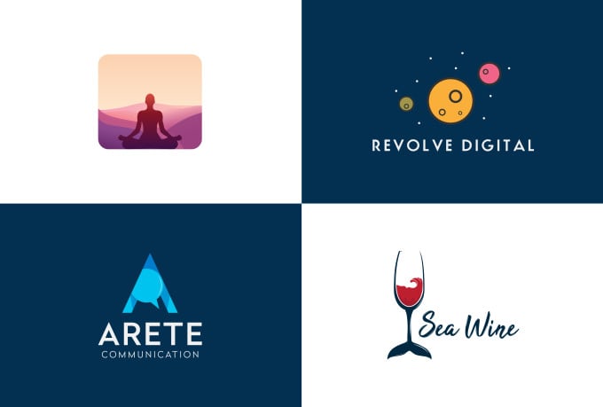 I will create flat minimalist logo design