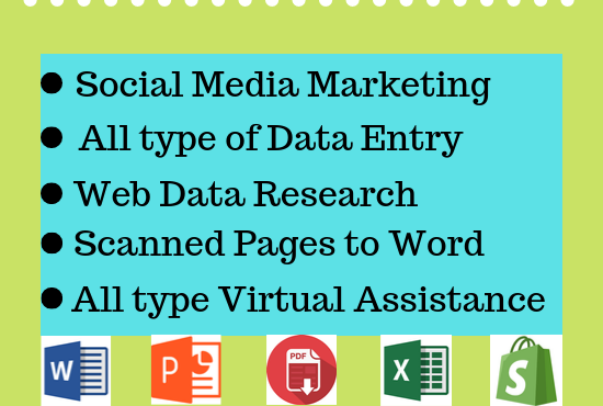 I will do fastest data entry, web research, excel, word, PPT and copypaste work for you