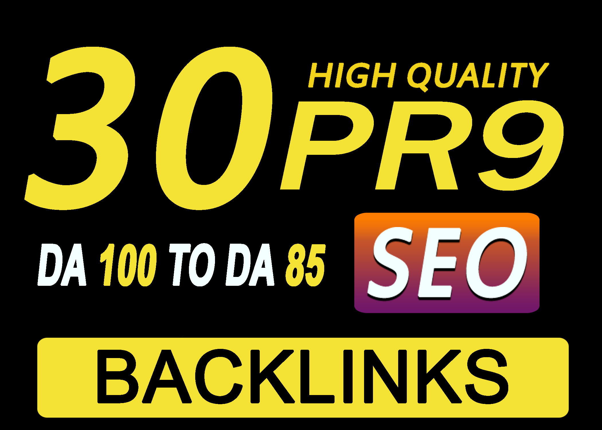 Manually Do 30 Pr9 DA 80+ Safe SEO High Authority Backlink