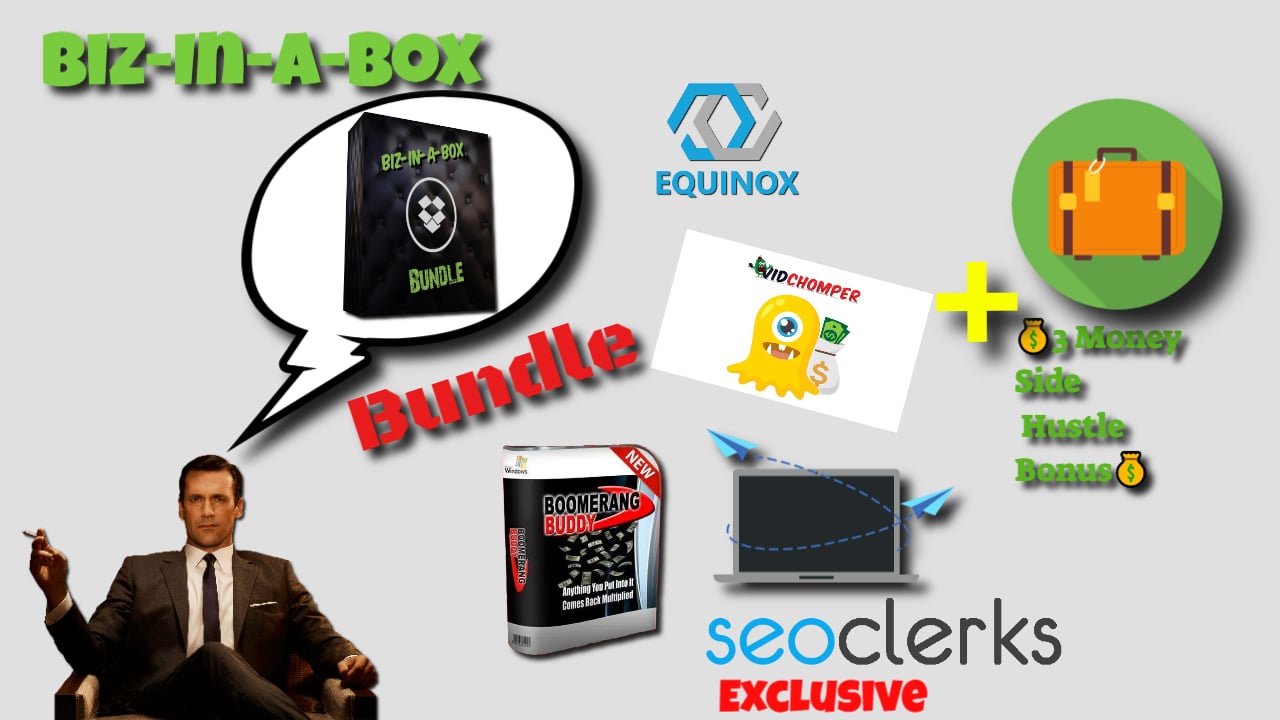 Biz-In-A-Box Bundle 3 softwares 3 mystery Bonuses included inside!