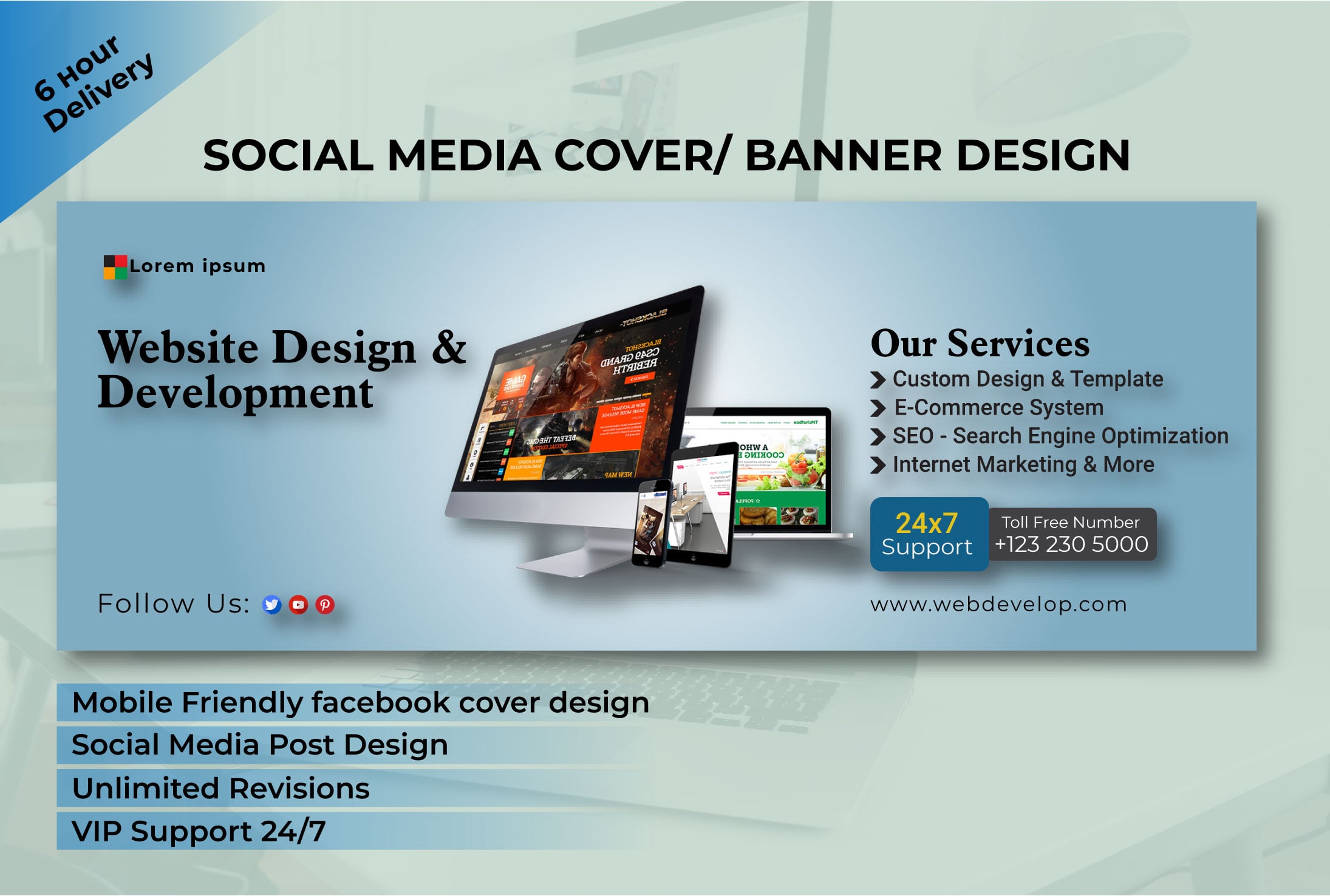 I will create social media banner facebook cover desi...