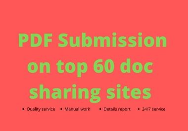  PDF Submission on top 60 document sharing sites manually