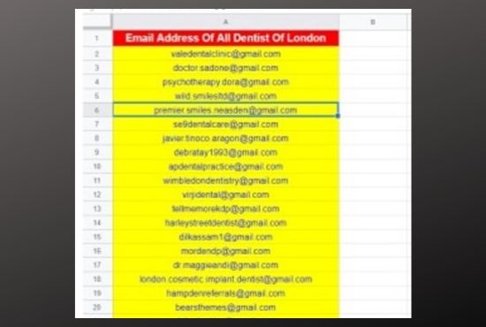 I will scrape 1,000 - 10,000 Niche friendly email list for your business promotion from your desire 