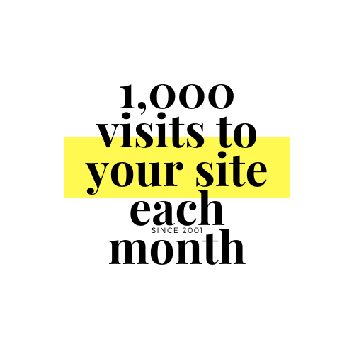1,000 high-quality targeted visits to your site
