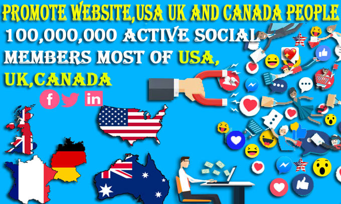 I will promote any website the US, UK and Canadian p...