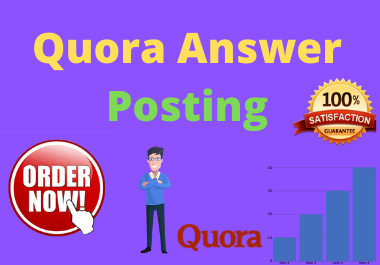2 High Quality Quora Answer With your Keyword & URL