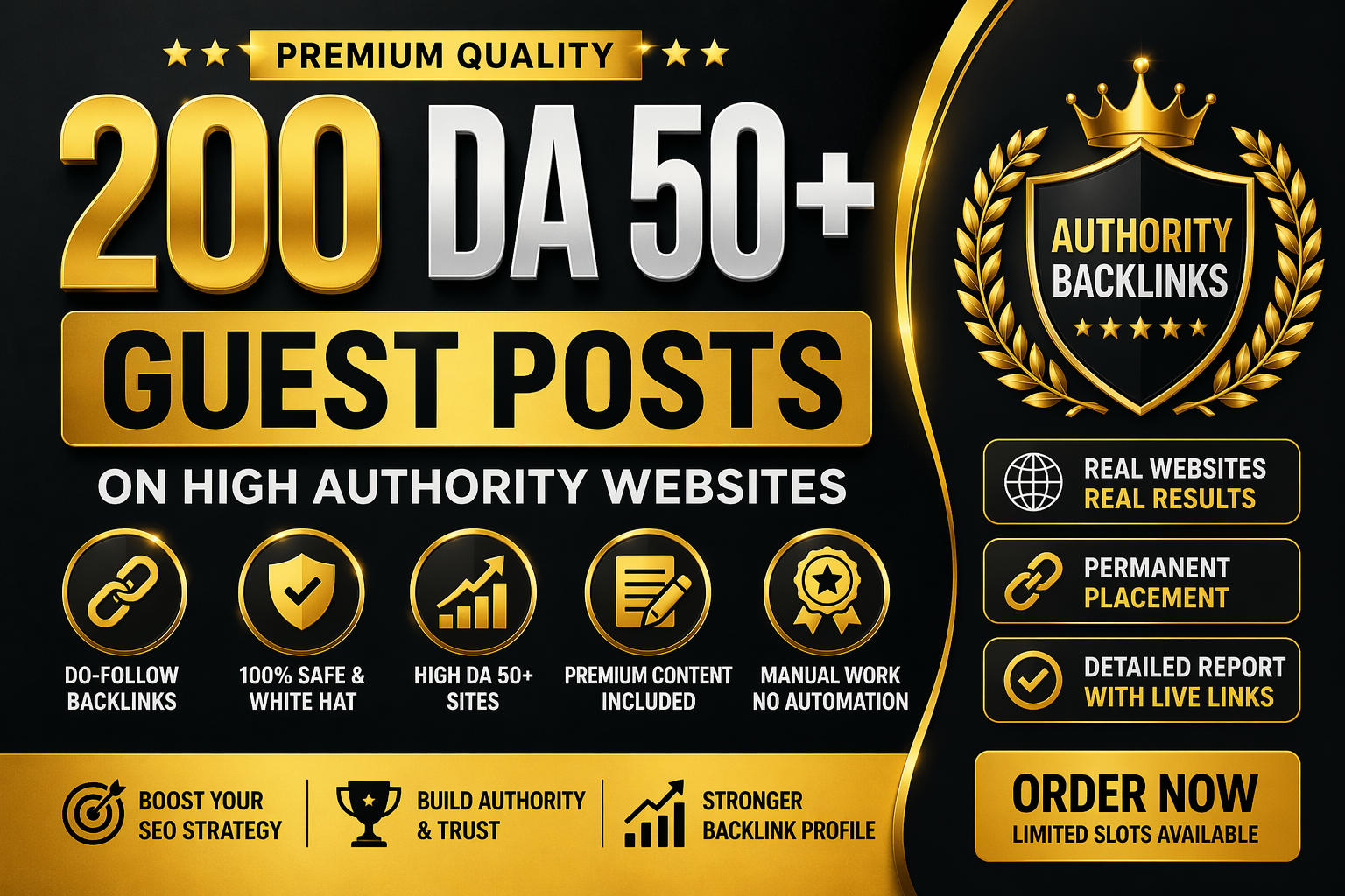 200 Premium DA 50+ Guest Posts on High Authority Sites | Super SEO Boost