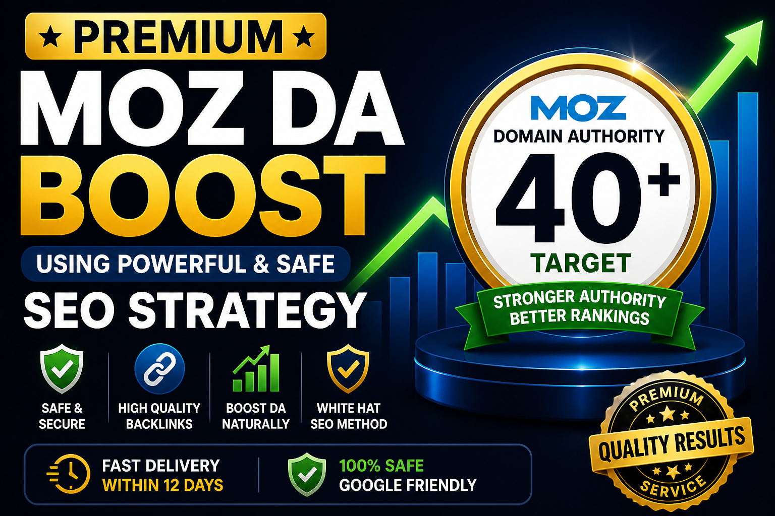 Premium Boost to make your website DA 40 With Powerful SEO Strategy to Increase DA RANK