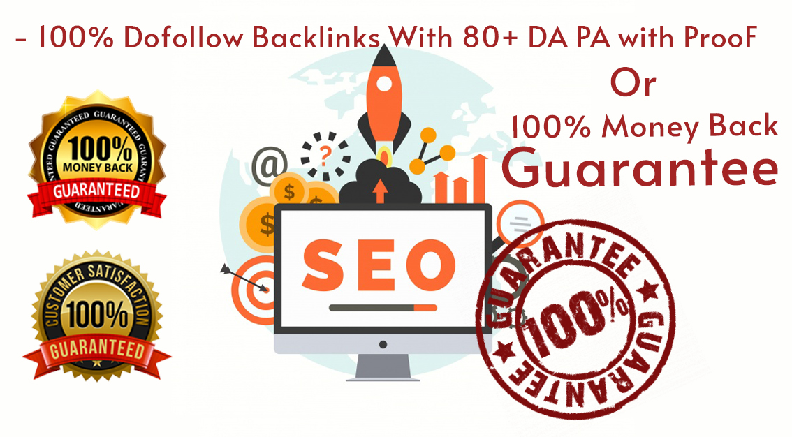 Get Minimum 10 dofollow backlinks of DA 70 and 30 Backlinks of DR 70 Guarantee or 100% MONEY back