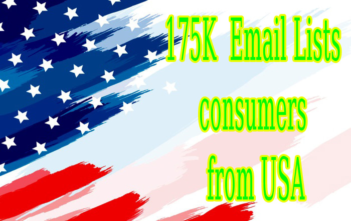 I will give you 175k email list consumers from USA