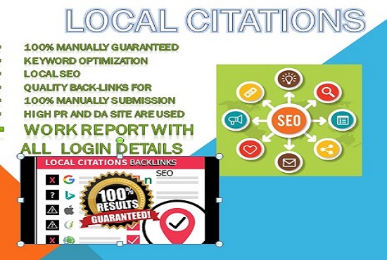  Give you 50 High Quality Local Citations and 50+ DA for Local SEO