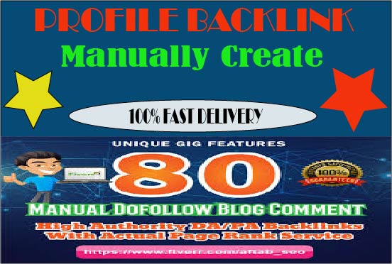 Manually Create 80 Profile Backlinks On High PR, Da ...