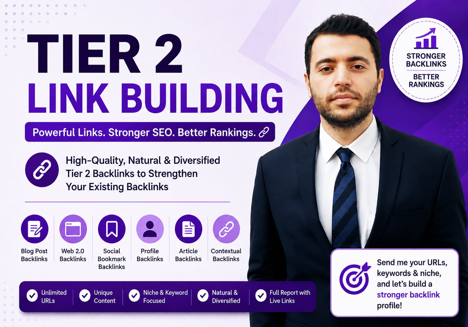 I will create powerful tier 2 backlinks for unlimited links