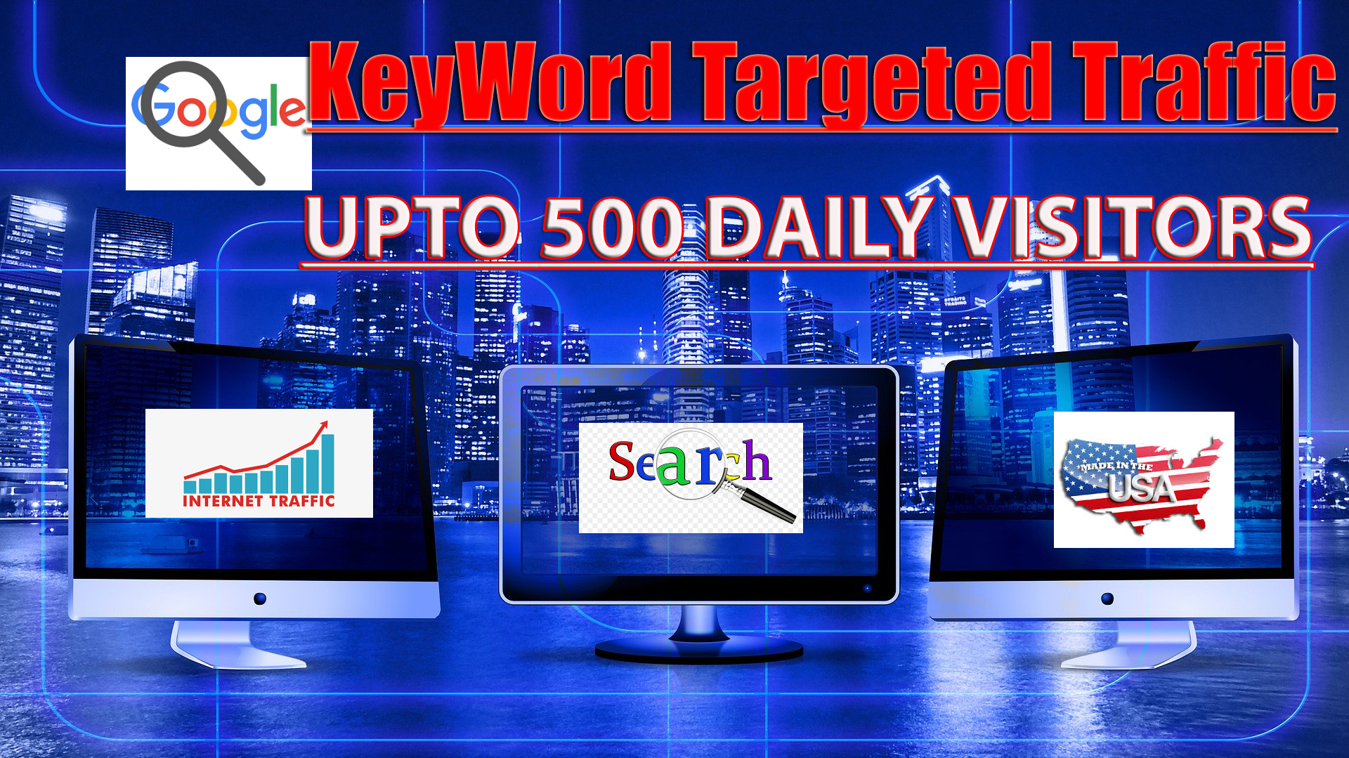 I will drive real organic traffic, 16,000 Visits