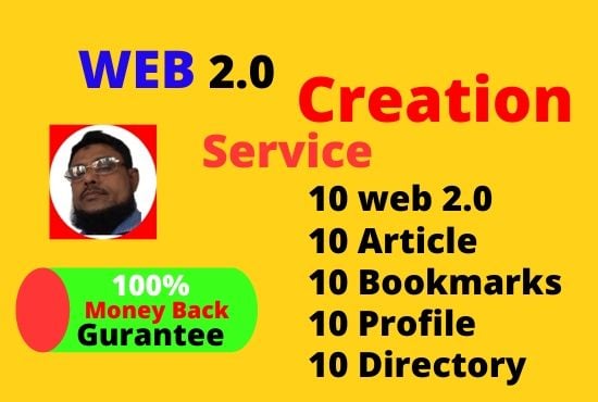 I Will Manually Create 15 High Quality web 2.0 