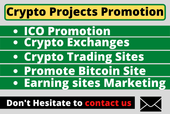 I will promote crypto token, bitcoin site promotion and ico marketing