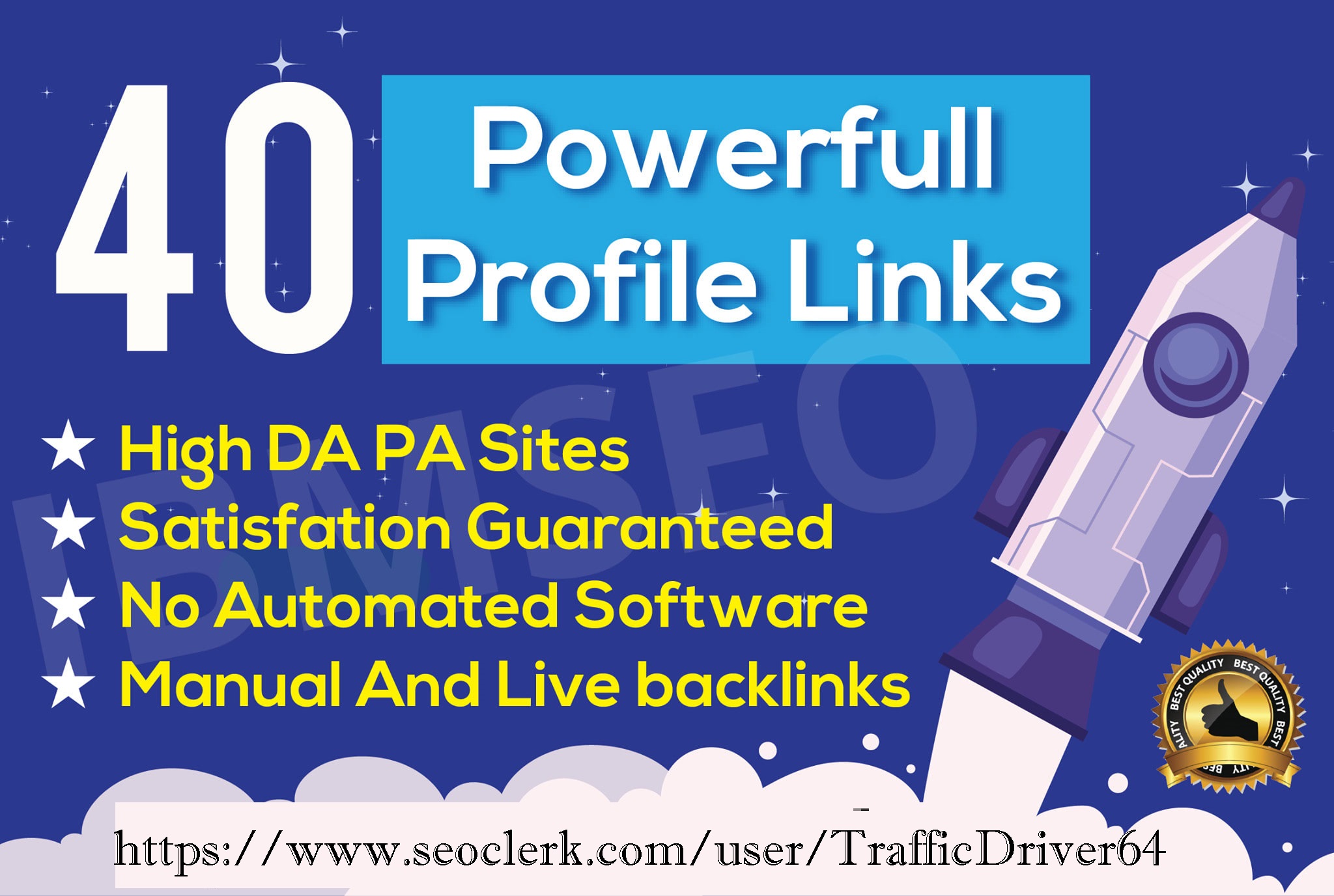I Will Make 40 Unique Profile Seo Backlinks On Top Domains