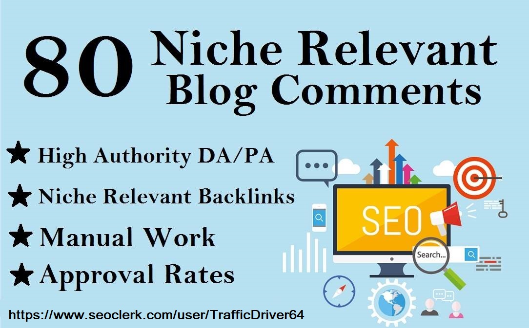 I will Do 80 Niche Relevant No Follow Blog Comments