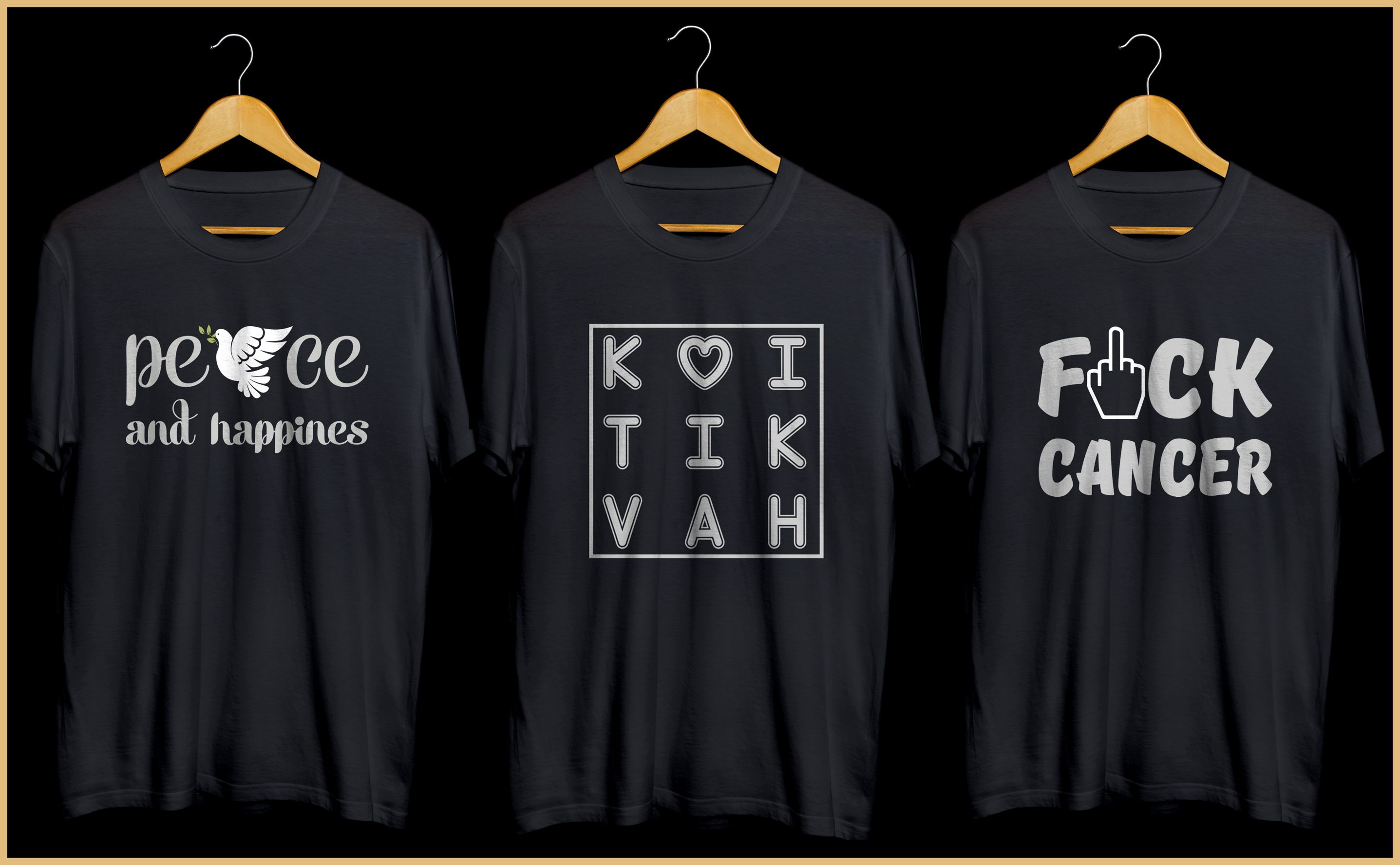 I will create professional text based tshirt design