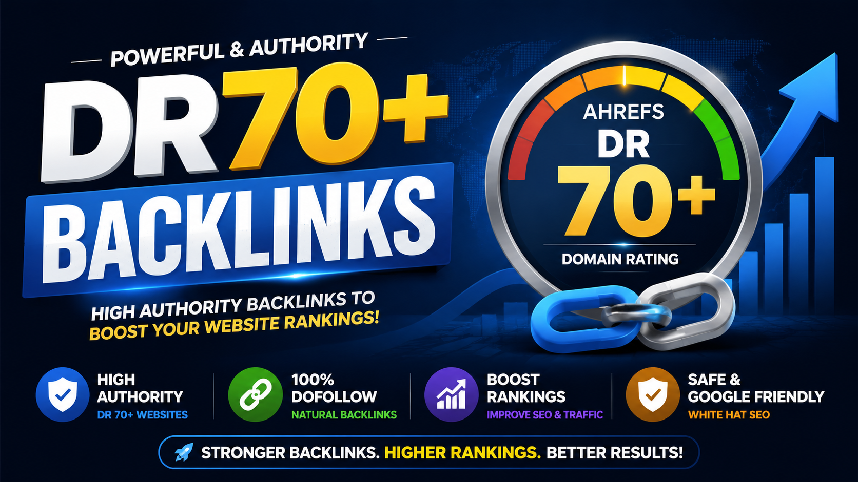 Premium 60 High Authority DR70+ Backlinks Service | White Hat SEO | Improve Website Authority & Rank