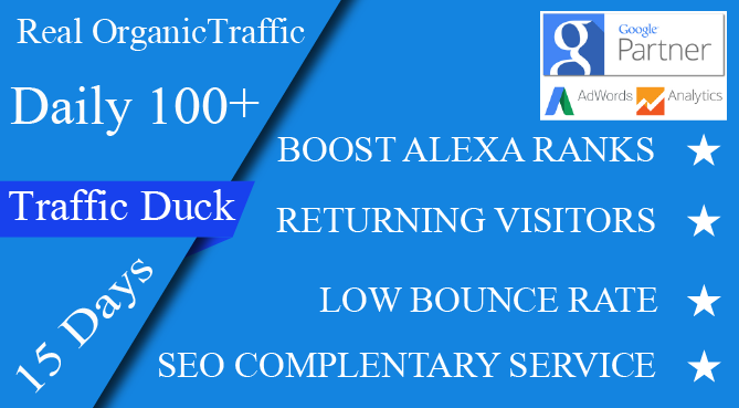 Real organic traffic daily 100+ visitors to your site...