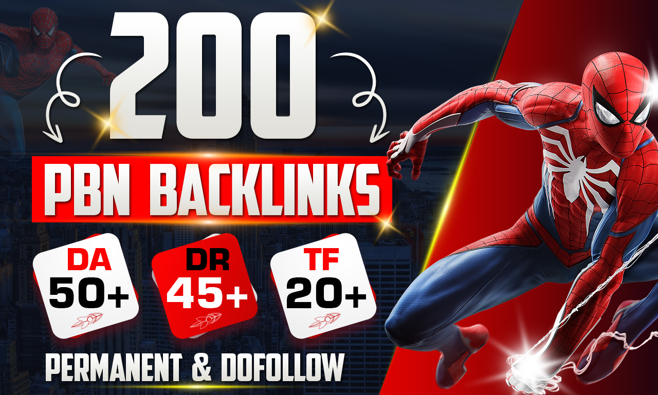 GET 200 Premium Quality PBN Backlink DA 50+ DR 45+ TF 20+ Permanent Manual Posts