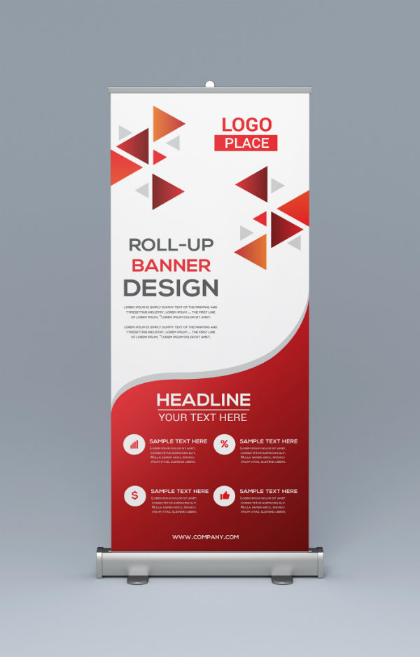 I will create a roll up banners, pull up banners for your business for