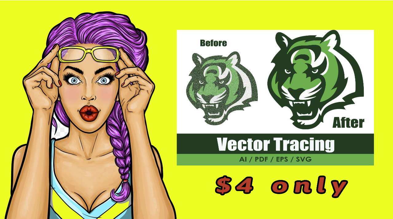 convert logo to high quality vector tracing 20 hours