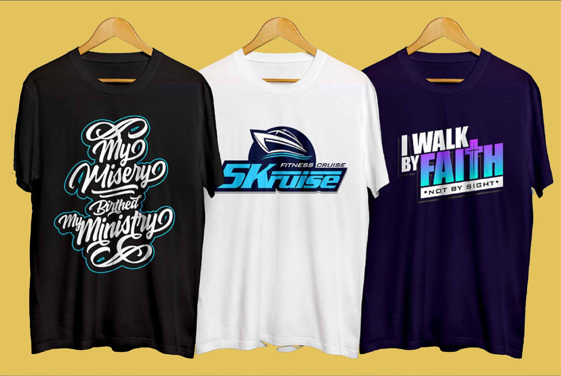 I will do typography t shirts design