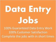 I will do any kind of data entry work